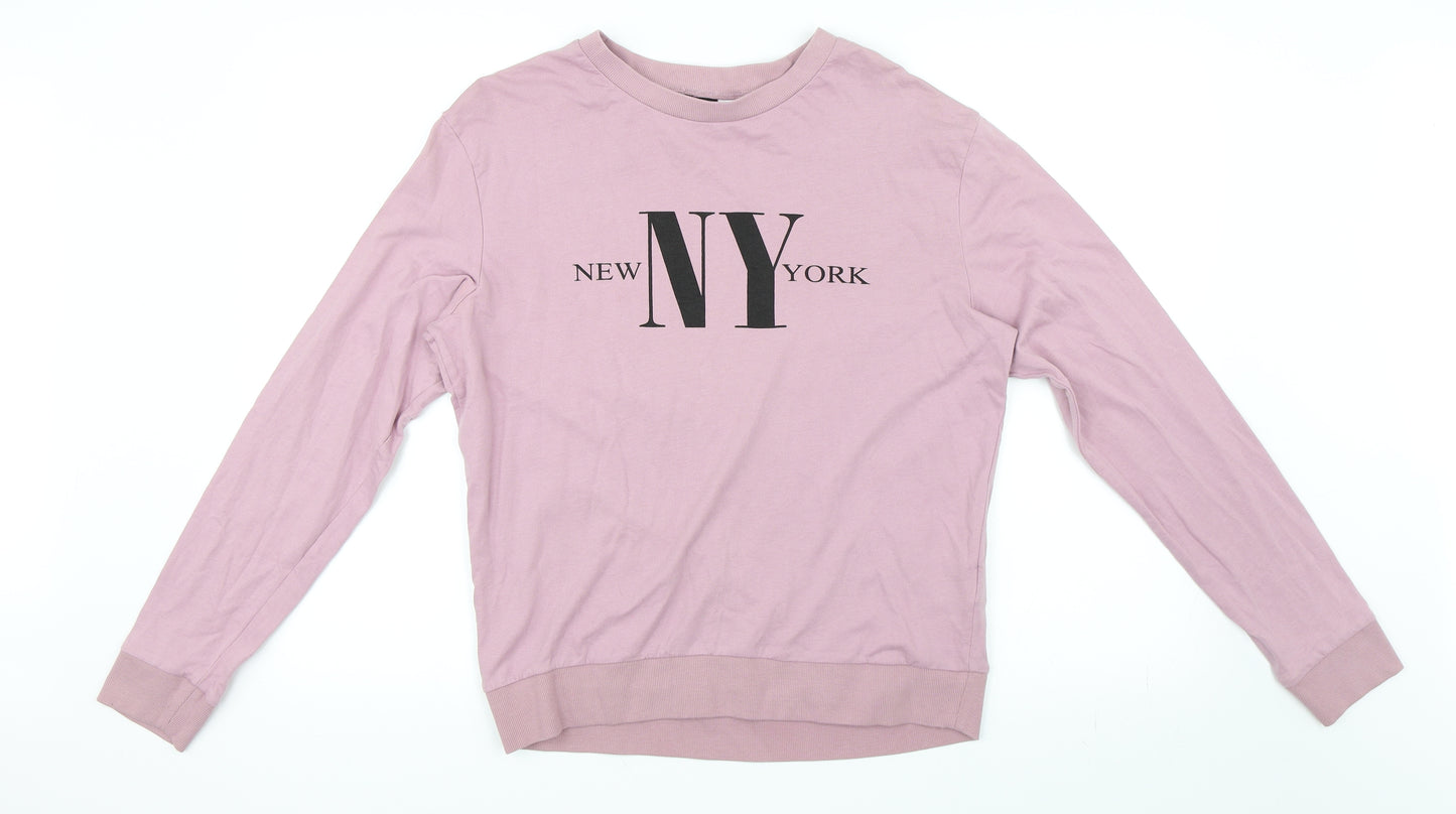 H&M Womens Purple   Pullover Sweatshirt Size M
