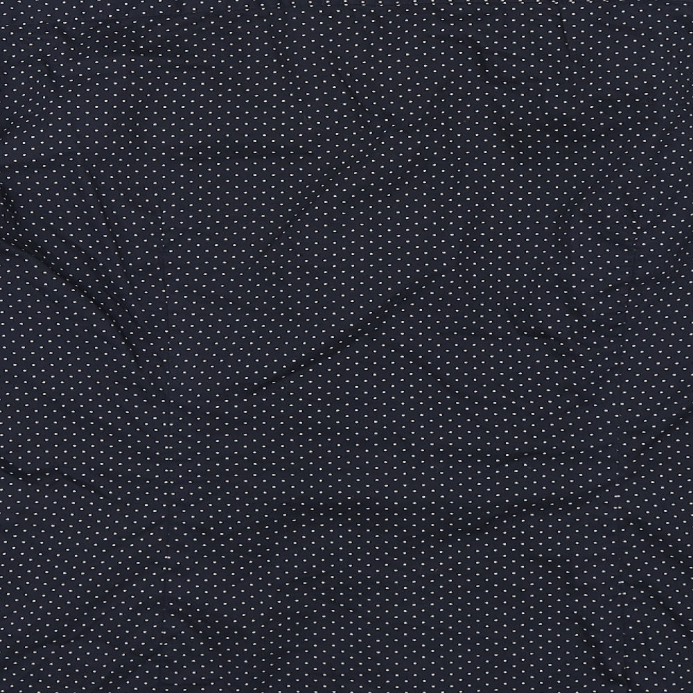 H&M Womens Blue Polka Dot  Basic Button-Up Size 14