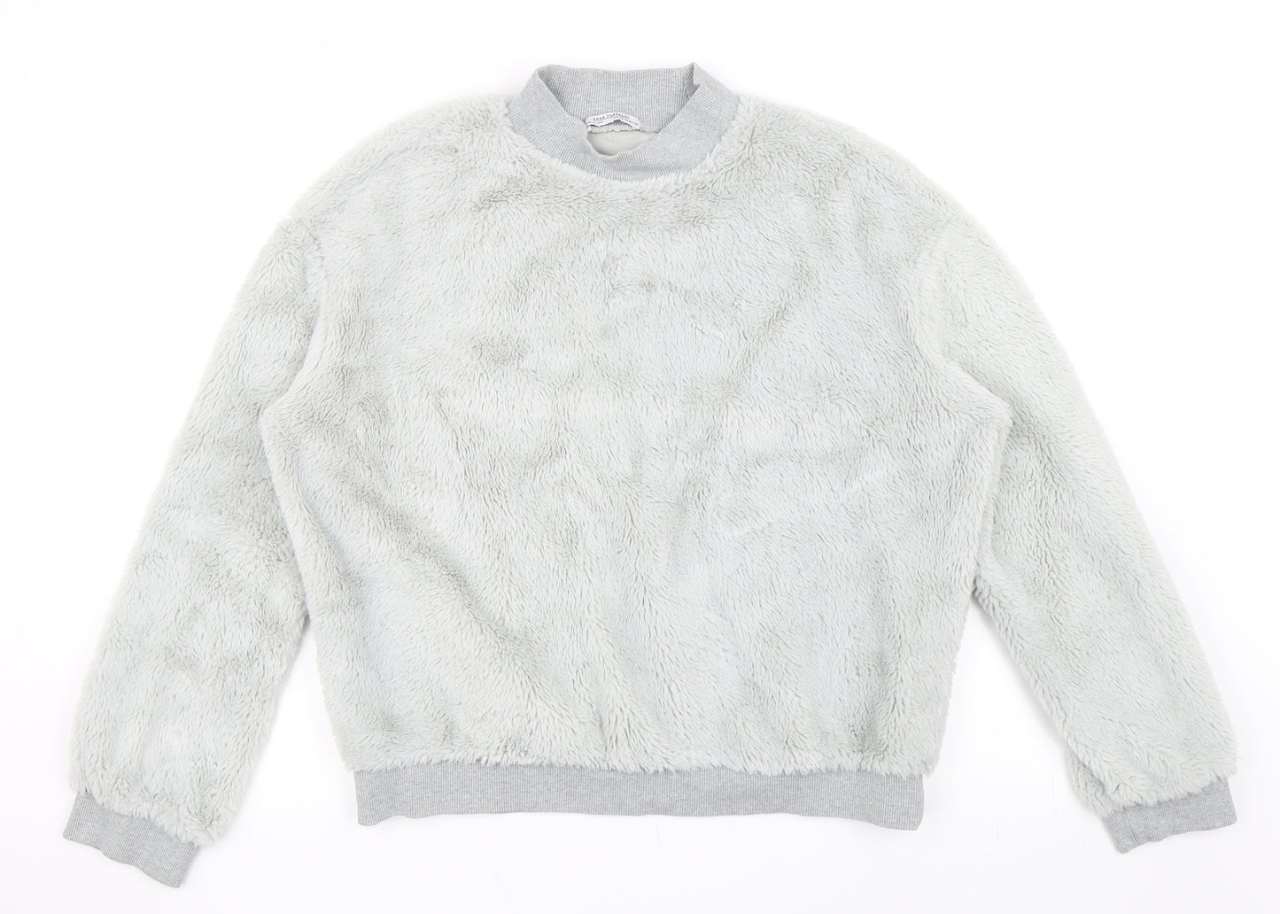 Zara Womens Blue   Pullover Sweatshirt Size M  - Fluffy