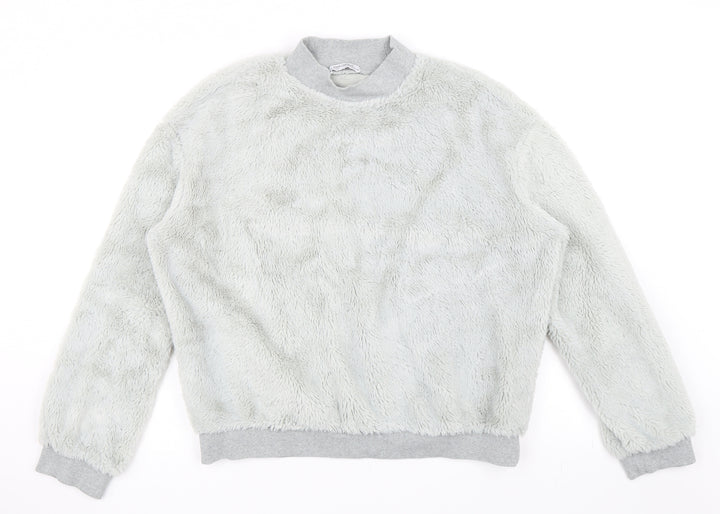 Zara Womens Blue   Pullover Sweatshirt Size M  - Fluffy