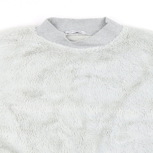 Zara Womens Blue   Pullover Sweatshirt Size M  - Fluffy