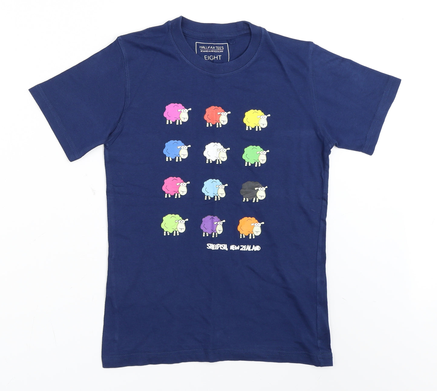 Halifax  Boys Multicoloured   Basic T-Shirt Size 8 Years  - New Zealand Sheep