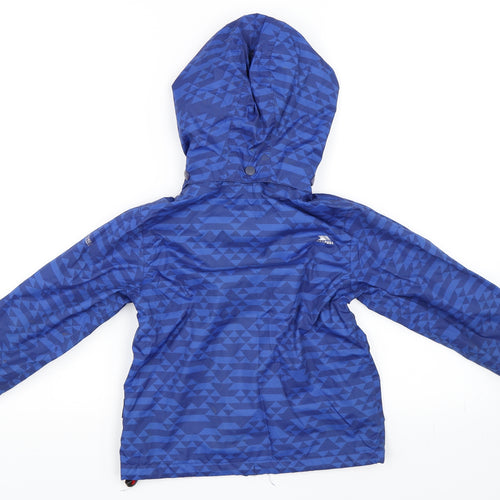 Trespass Boys Blue   Rain Coat Jacket Size 3-4 Years