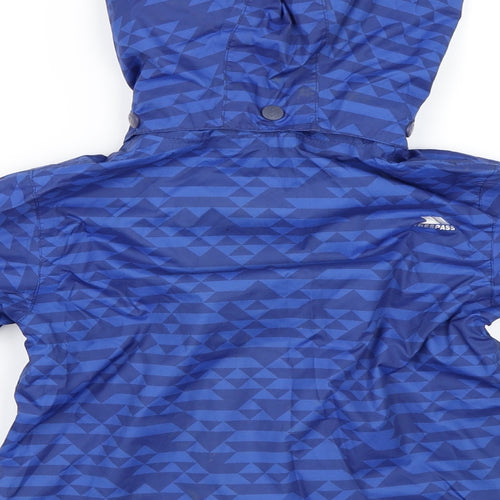 Trespass Boys Blue   Rain Coat Jacket Size 3-4 Years