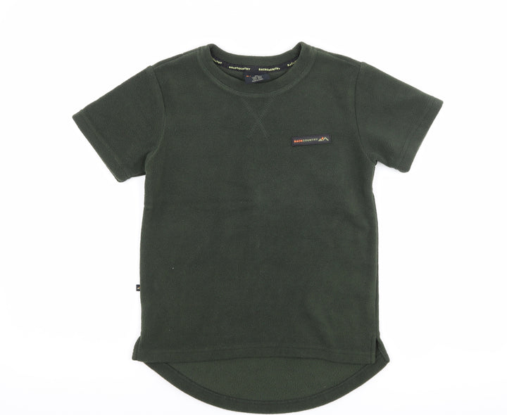 back country Boys Green Fleece Basic T-Shirt Size 8 Years