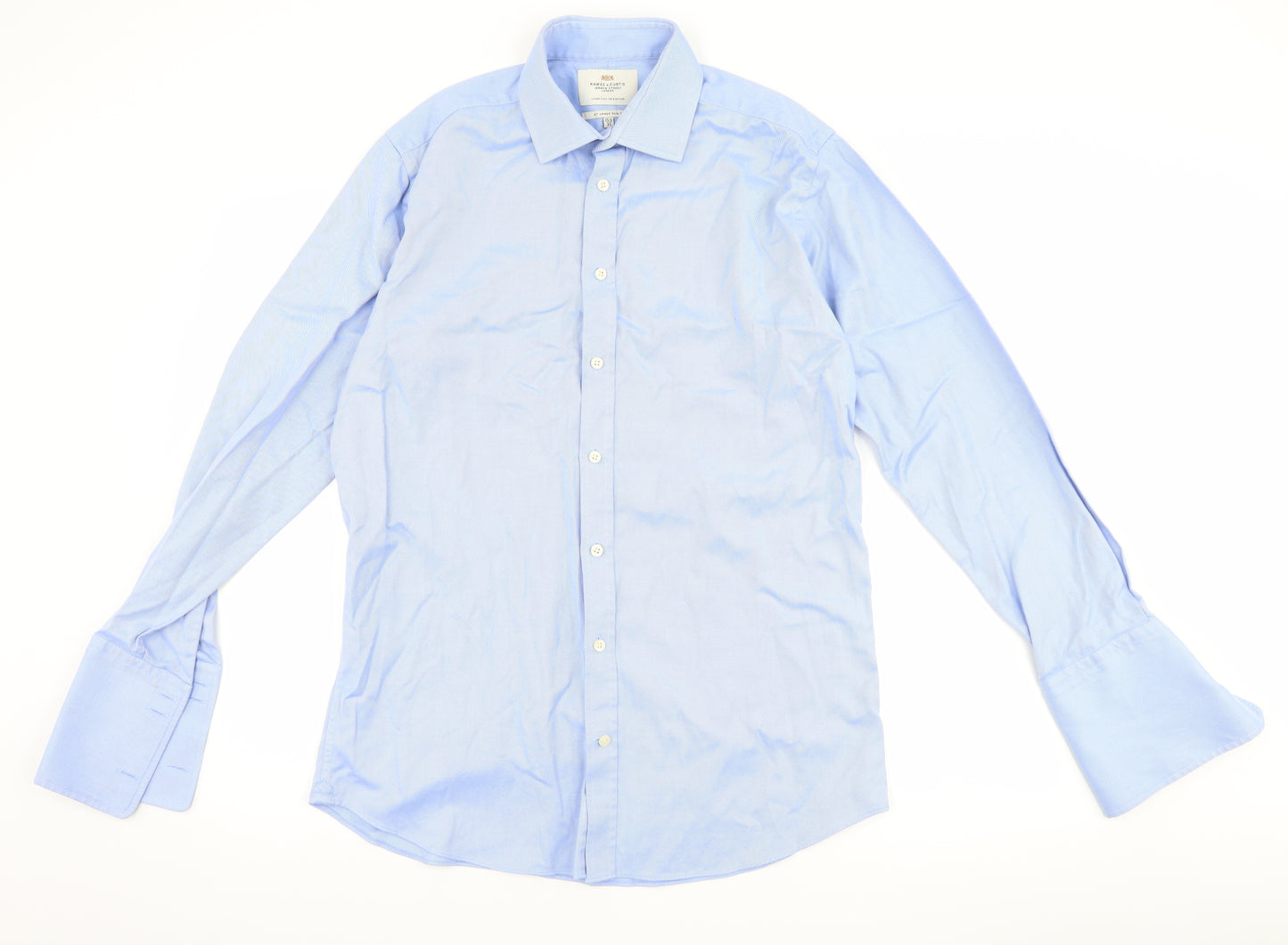 Hawes & Curtis Mens Blue    Dress Shirt Size 15.5