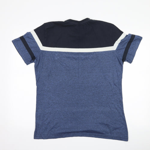 Voi Mens Blue Striped   T-Shirt Size XL
