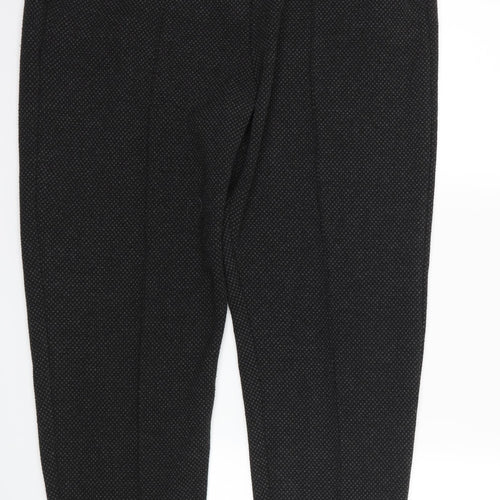 NEXT Womens Black Argyle/Diamond  Trousers  Size 16 L25 in