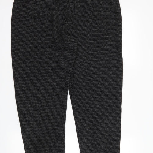 NEXT Womens Black Argyle/Diamond  Trousers  Size 16 L25 in