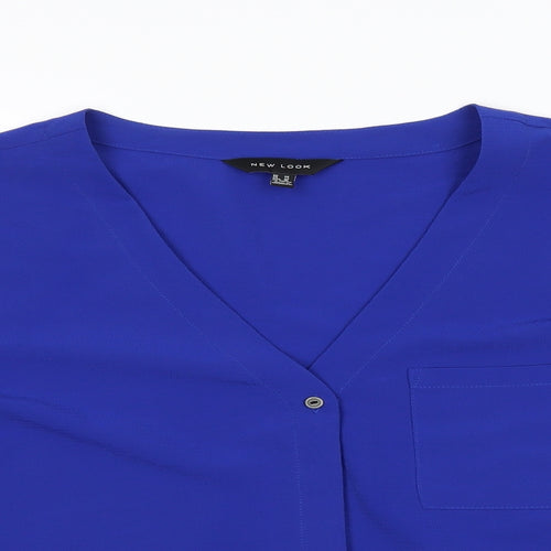 New Look Womens Blue   Basic Button-Up Size 14