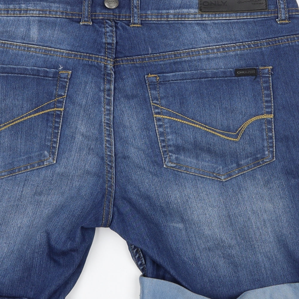 Only Womens Blue  Denim Bermuda Shorts Size 36 in