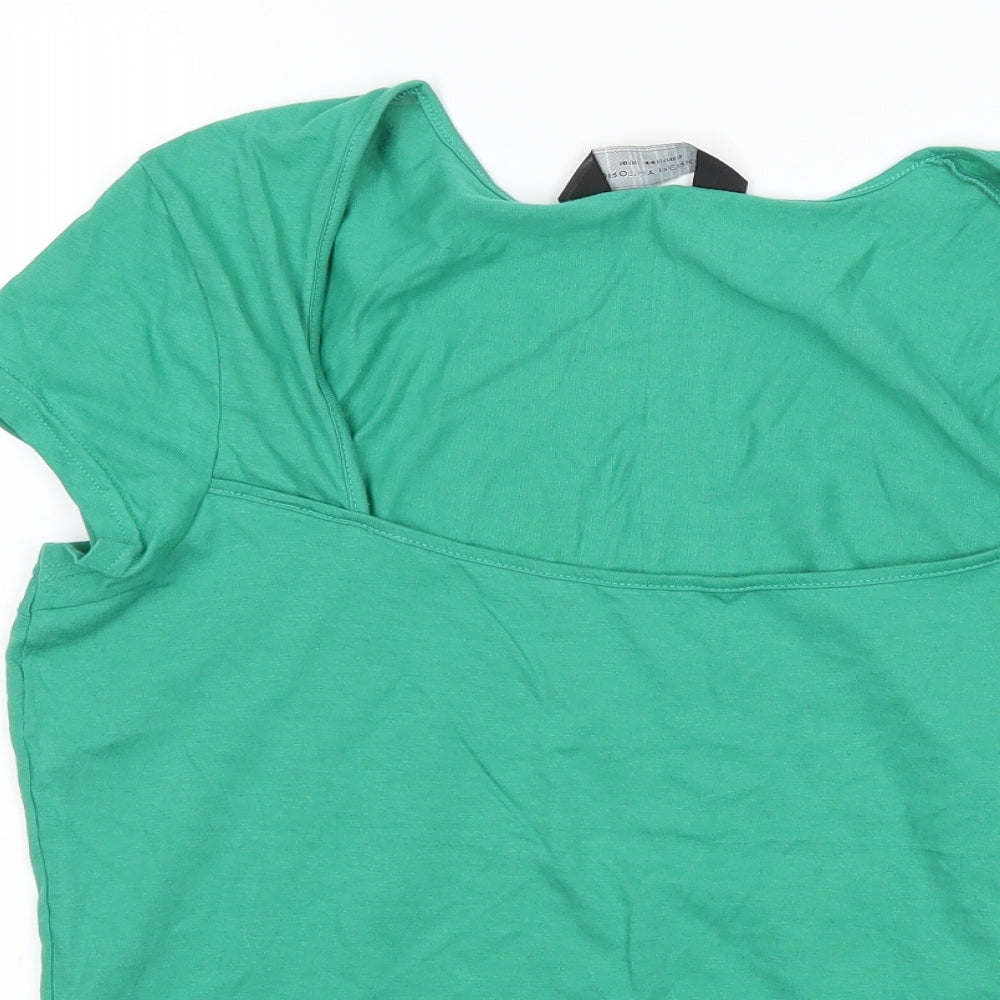 Dorothy Perkins Womens Green   Basic T-Shirt Size 16