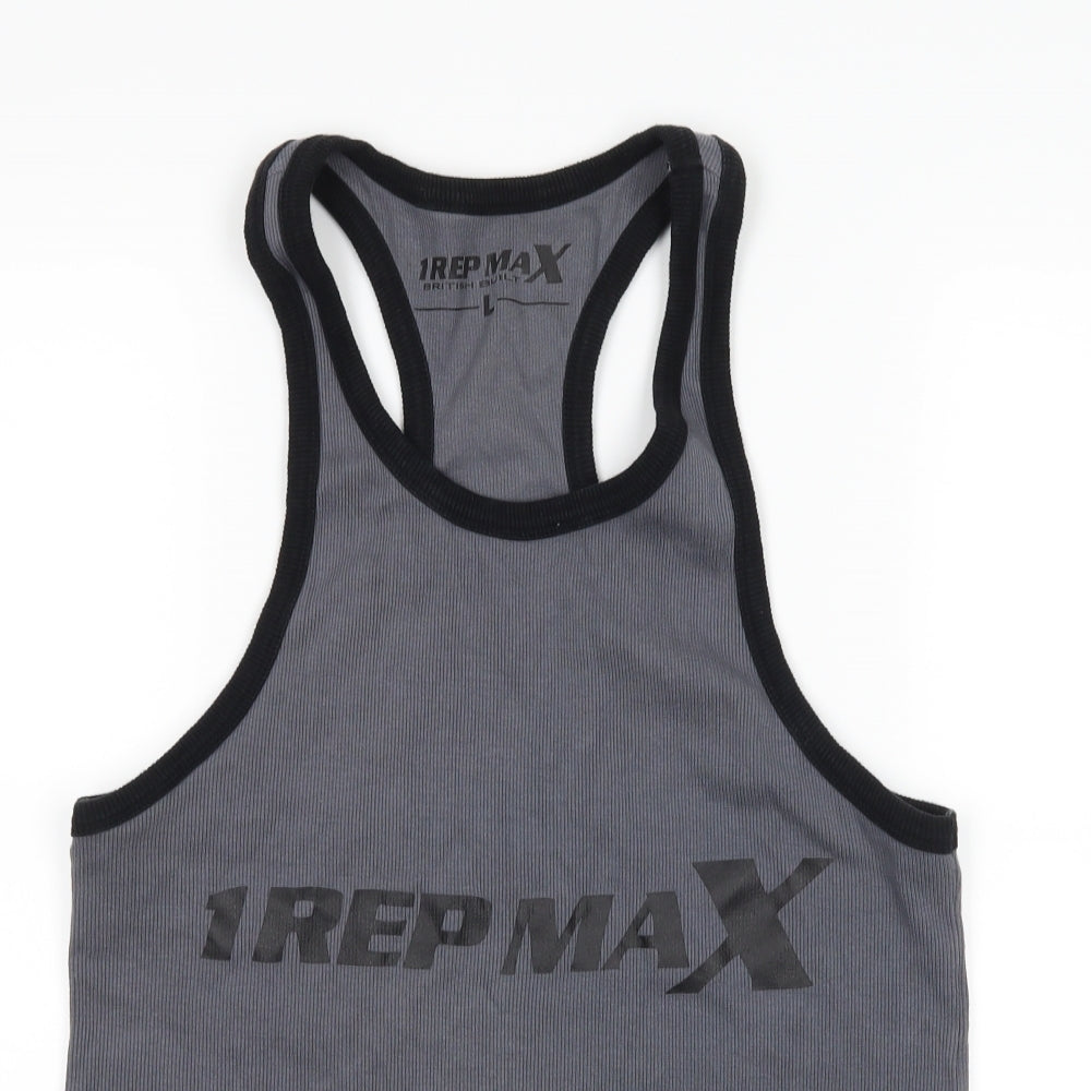 1 rep max Mens Grey   Basic Tank Size L
