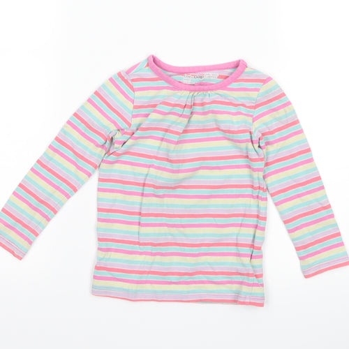 Gap Girls Pink Striped  Basic T-Shirt Size 3 Years