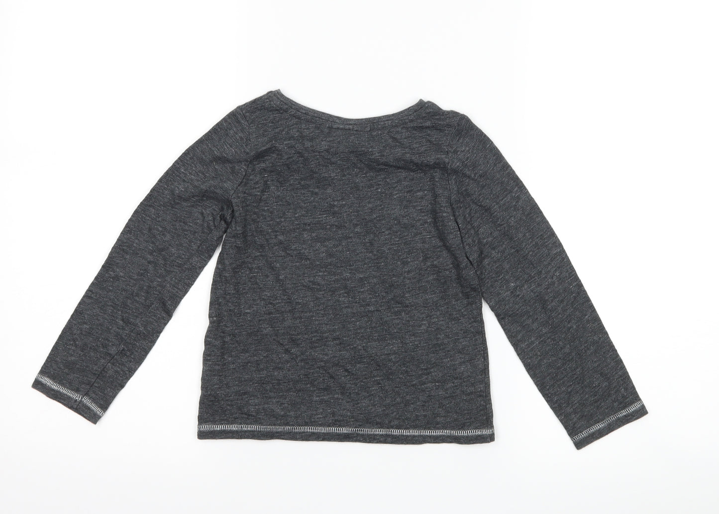 NEXT Girls Grey   Basic T-Shirt Size 3-4 Years  - slogan