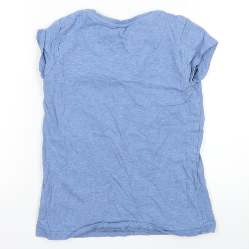 NEXT Girls Blue   Basic T-Shirt Size 7 Years  - graphic