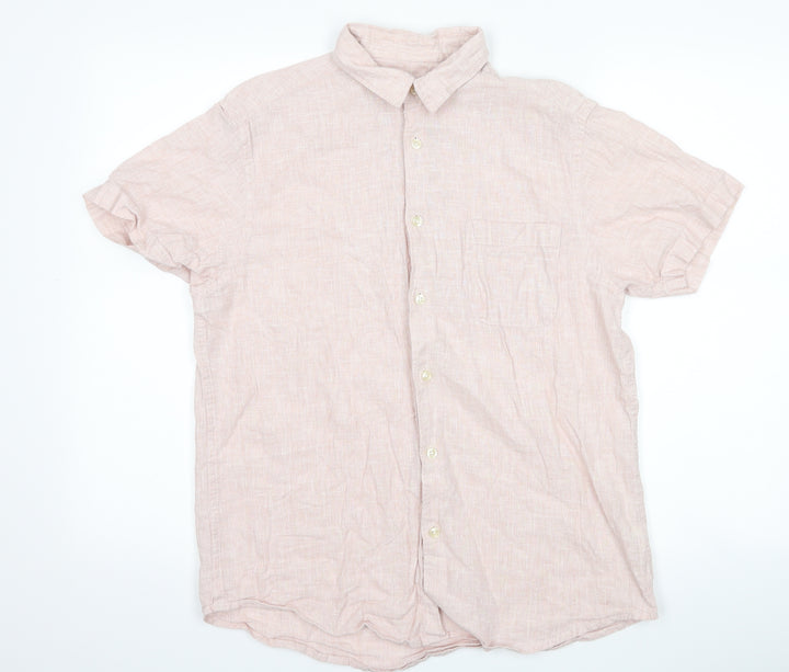Cedar Wood State Mens Pink    Button-Up Size L