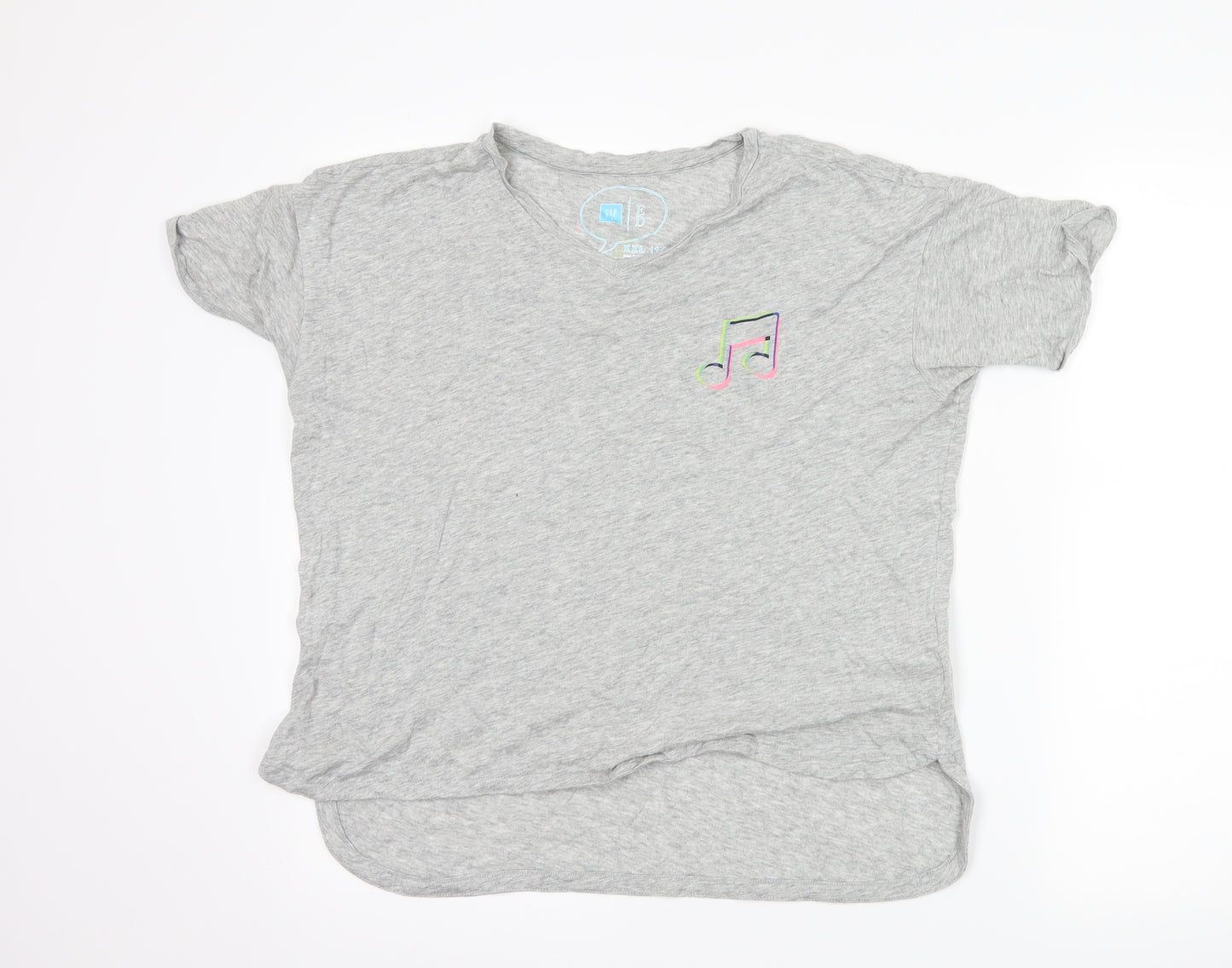 Gap Girls Grey   Basic T-Shirt Size 14-15 Years  - artist