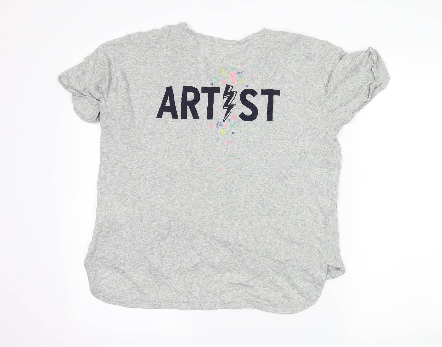 Gap Girls Grey   Basic T-Shirt Size 14-15 Years  - artist