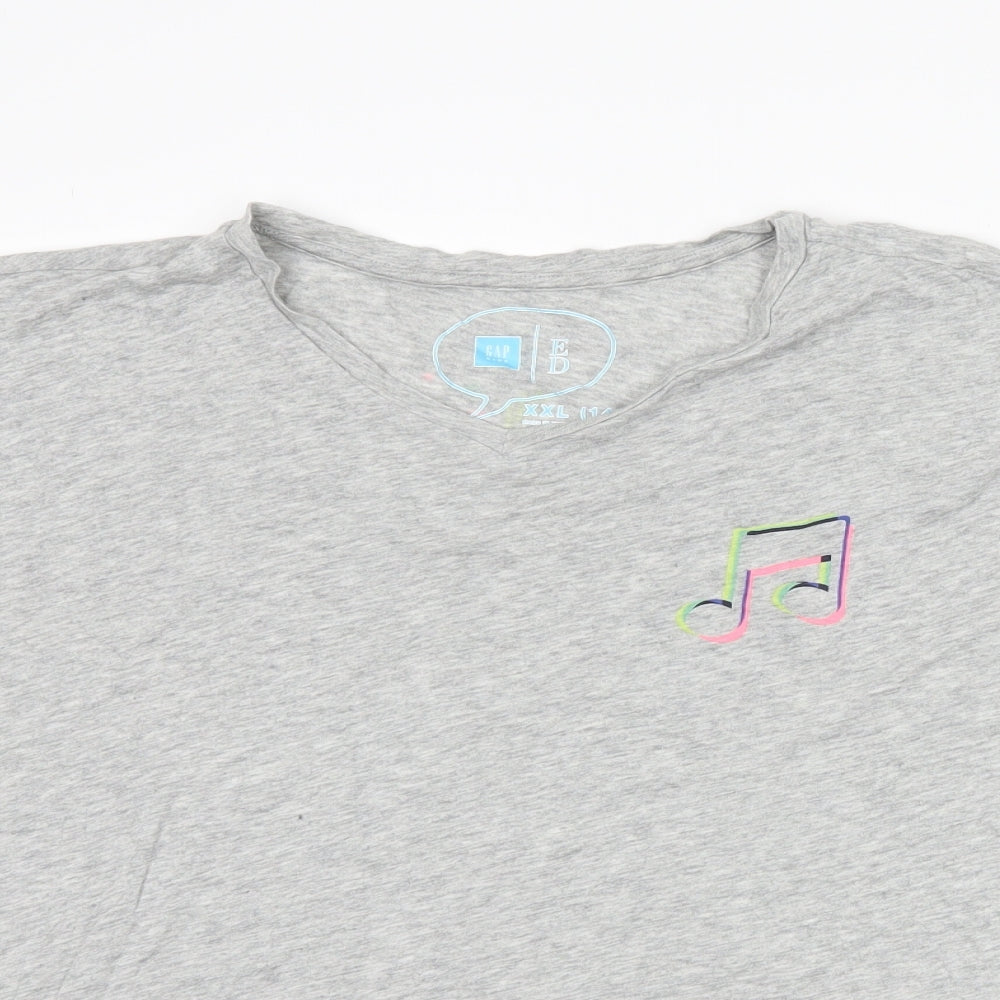 Gap Girls Grey   Basic T-Shirt Size 14-15 Years  - artist
