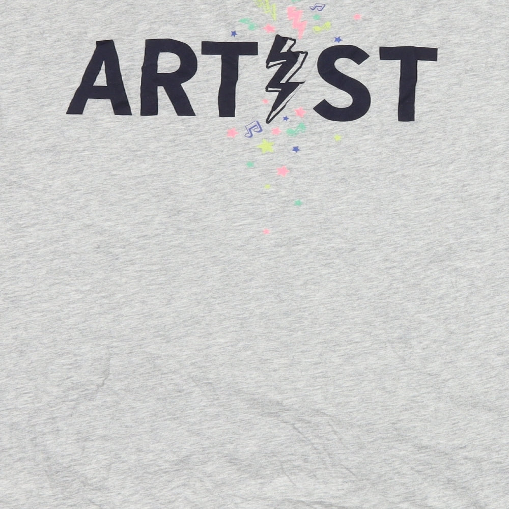 Gap Girls Grey   Basic T-Shirt Size 14-15 Years  - artist