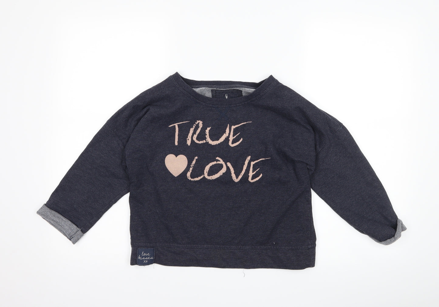 Atmosphere Womens Blue   Pullover Sweatshirt Size 8  - slogan