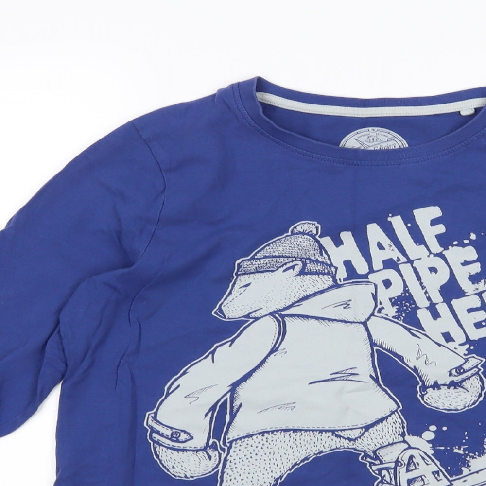 TU Boys Blue   Basic T-Shirt Size 11 Years  - skateboard