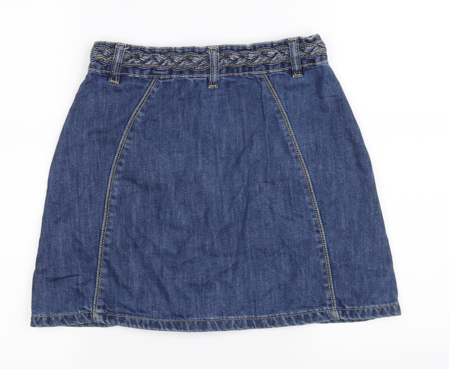 Candy Couture Girls Blue   A-Line Skirt Size 13 Years - braid detail