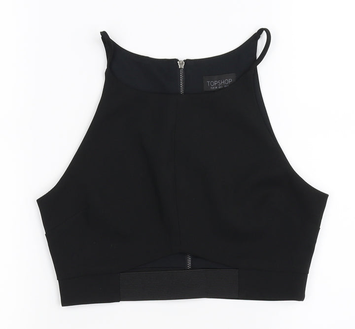 Topshop Womens Black Basic Tank Size 6