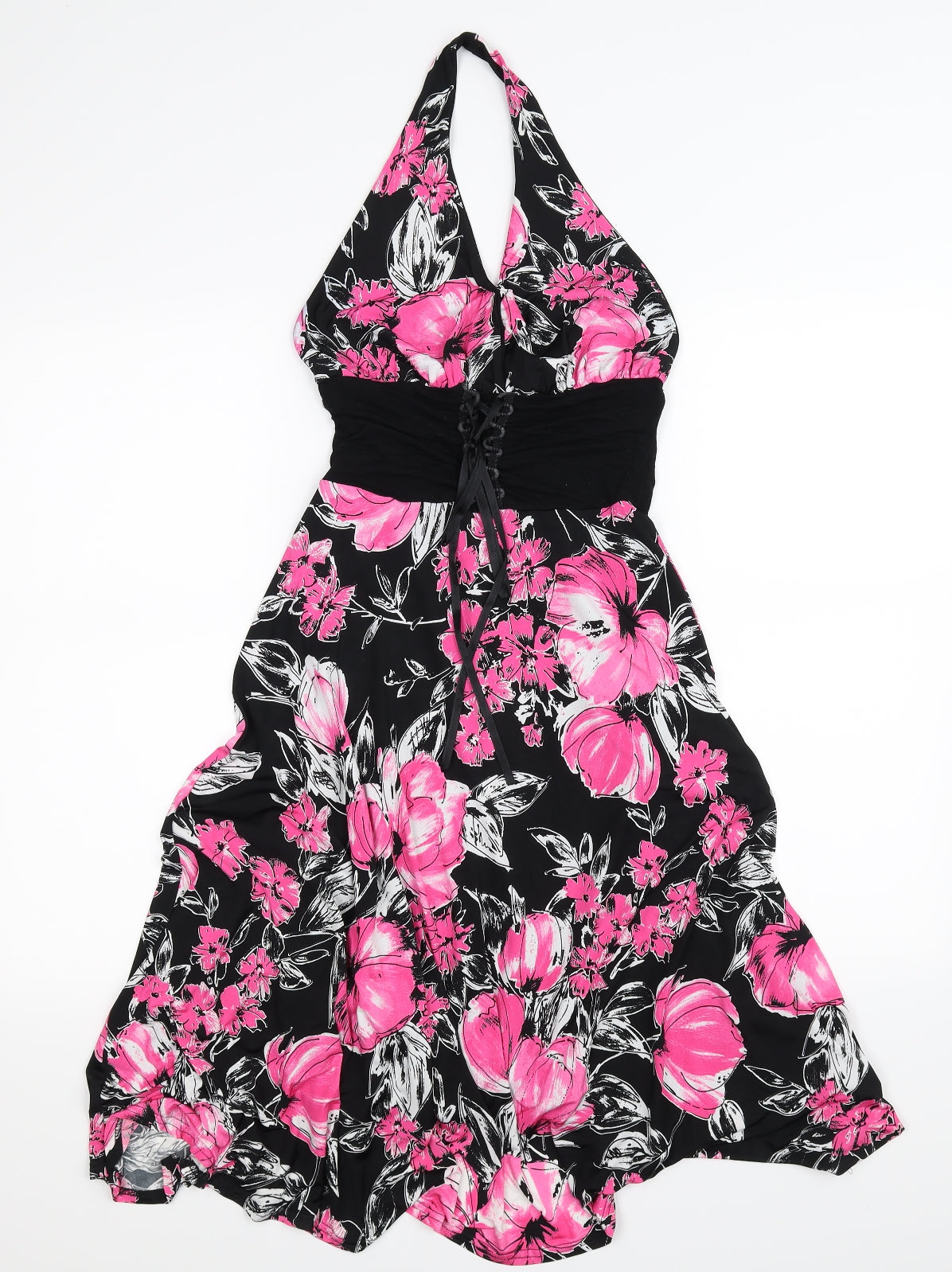 west one Womens Black Floral  Fit & Flare  Size 10