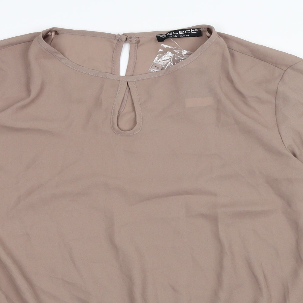 Select Womens Blue   Basic Blouse Size 16
