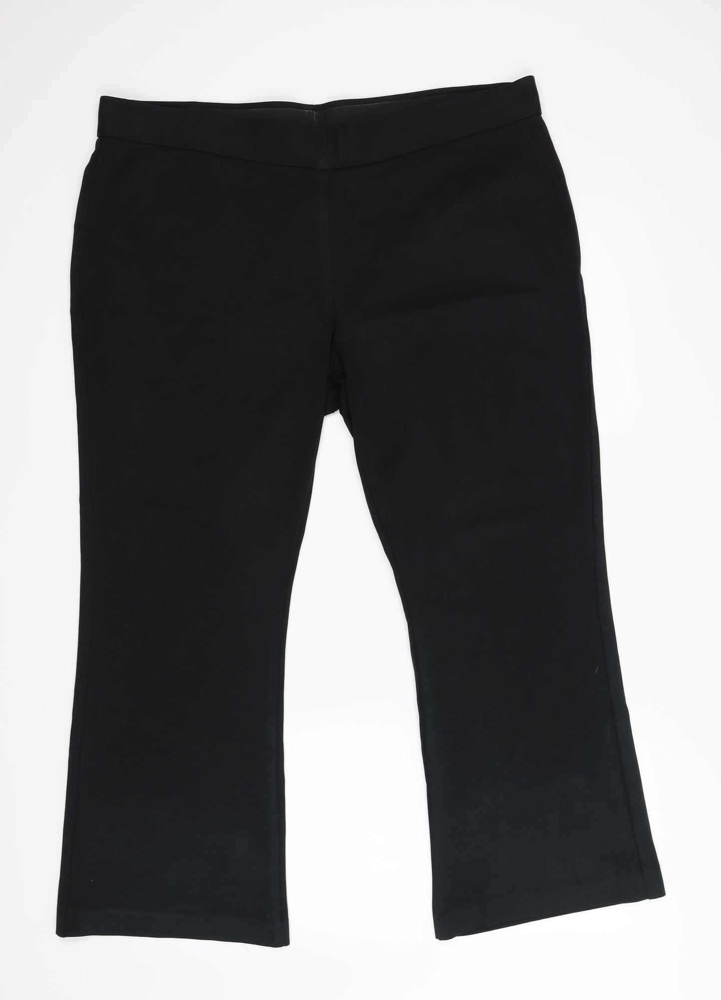 M&S Womens Black   Trousers  Size 20 L26 in - short