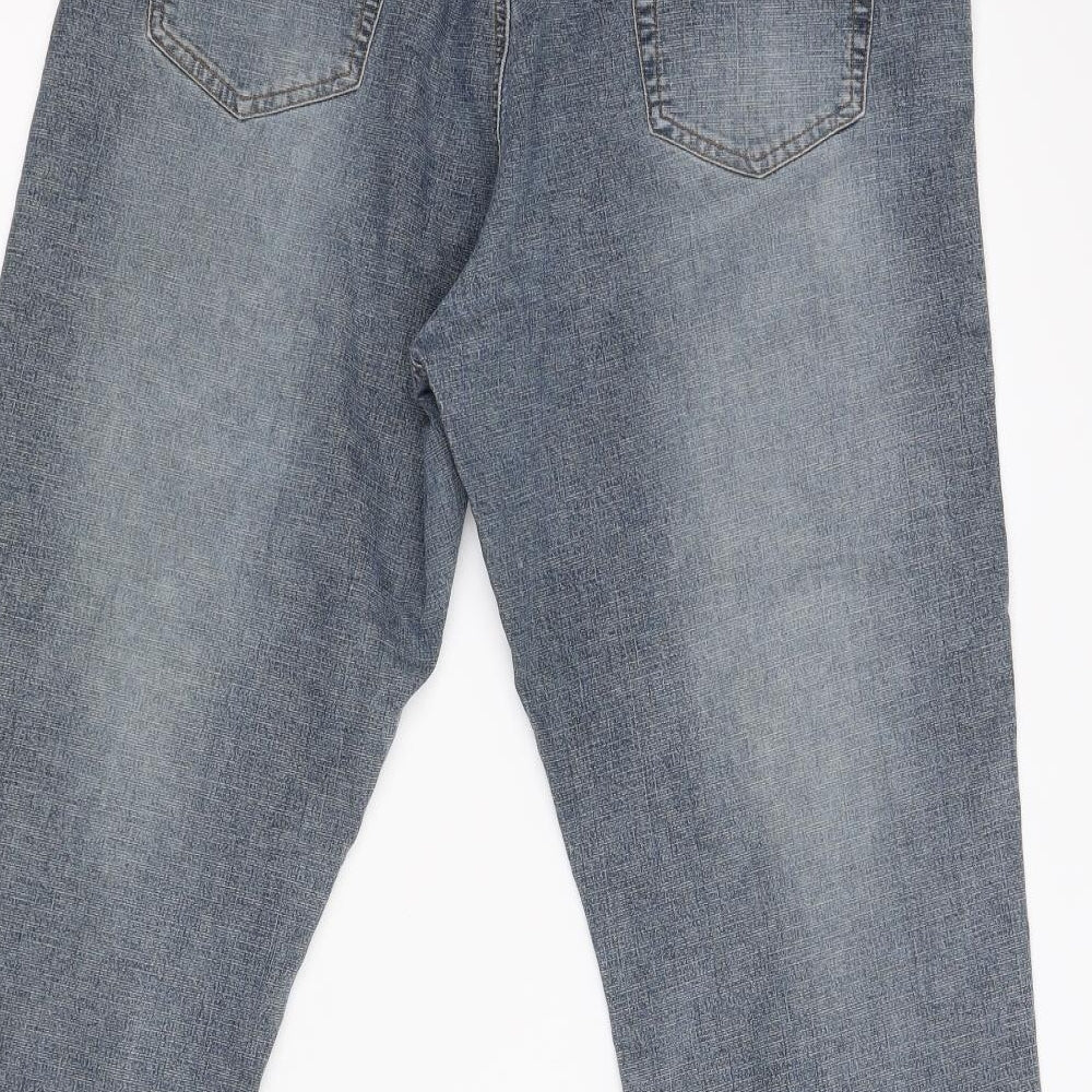 BHS Womens Blue   Straight Jeans Size 16 L28 in