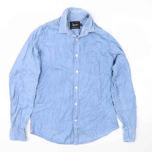 Topman Mens Blue    Button-Up Size S