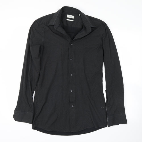 Topman Mens Blue Polka Dot   Dress Shirt Size S