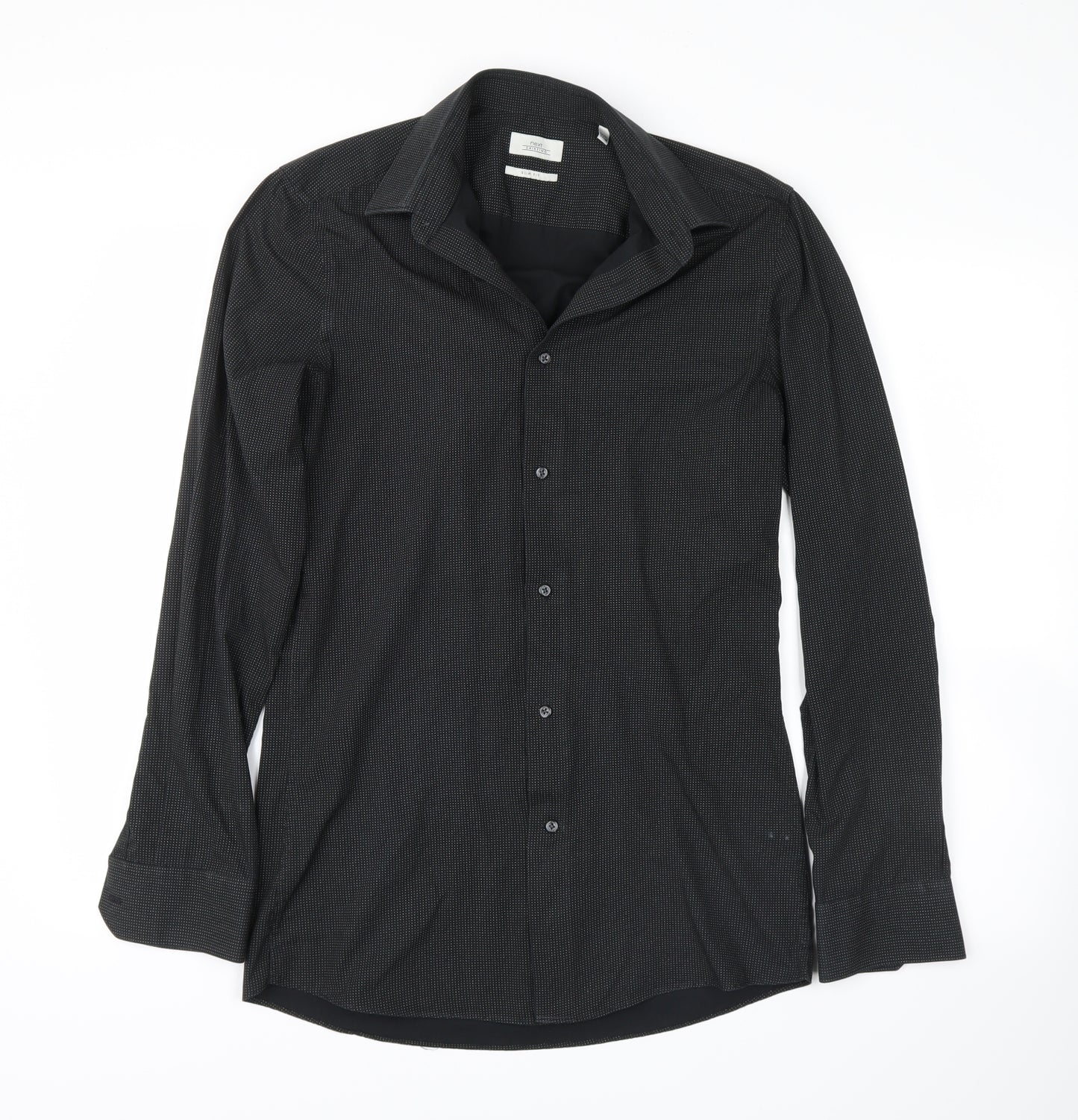 Topman Mens Blue Polka Dot   Dress Shirt Size S