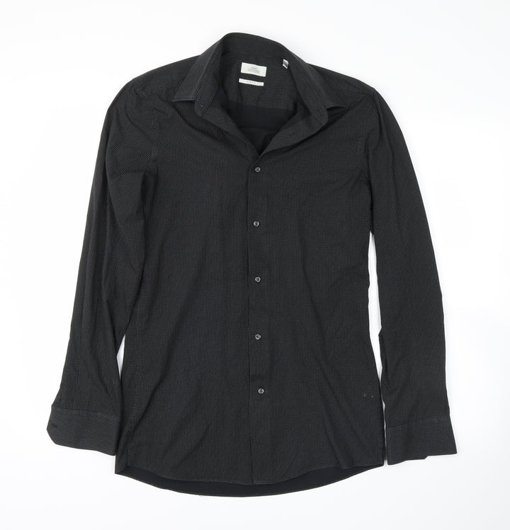 Topman Mens Blue Polka Dot   Dress Shirt Size S