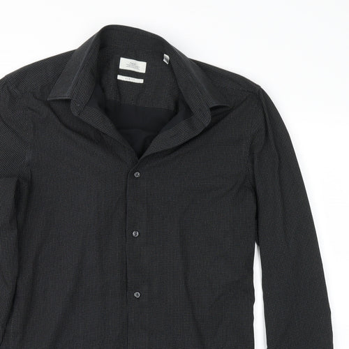 Topman Mens Blue Polka Dot   Dress Shirt Size S