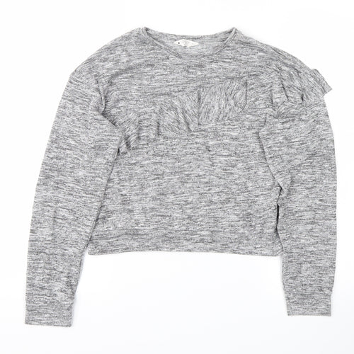 Candy Couture Girls Grey   Pullover Jumper Size 13 Years