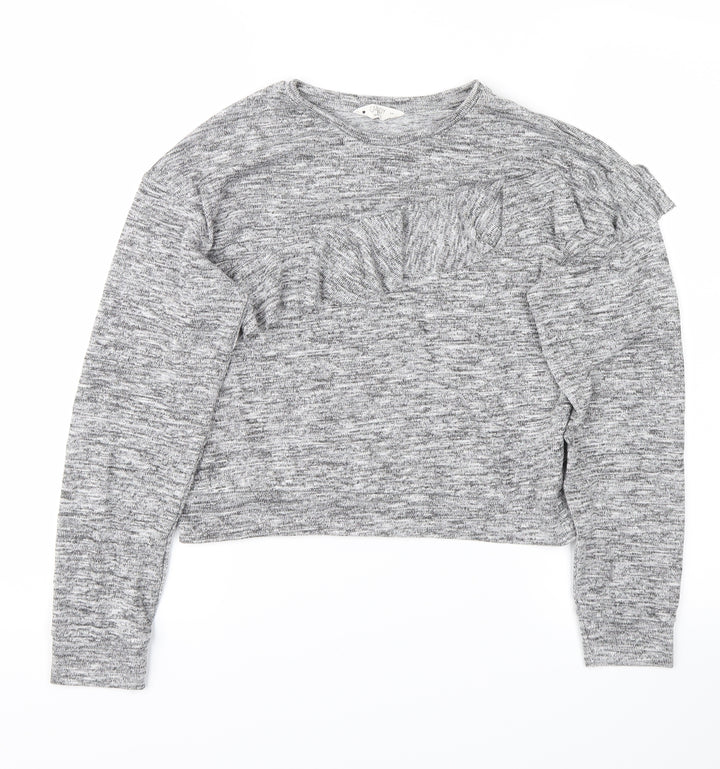 Candy Couture Girls Grey Pullover Jumper Size 13 Years