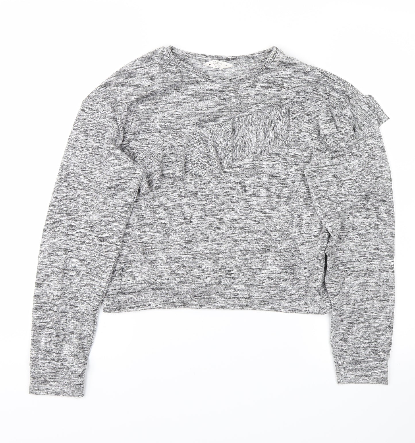 Candy Couture Girls Grey   Pullover Jumper Size 13 Years
