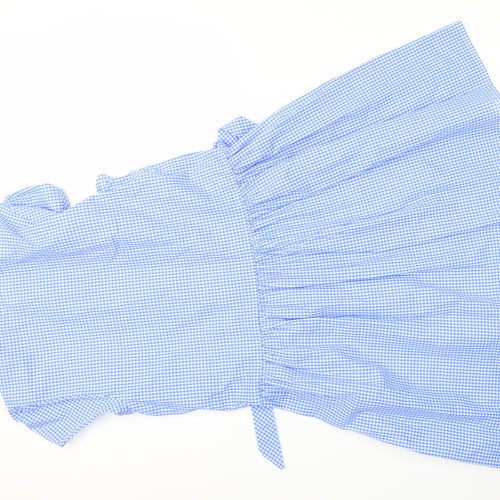 George Girls Blue Check  Skater Dress  Size 13-14 Years  - school dress