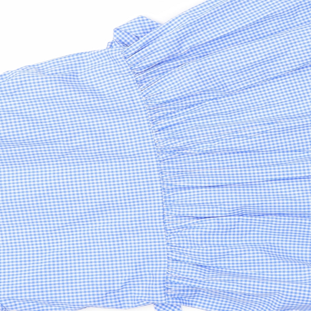 George Girls Blue Check  Skater Dress  Size 13-14 Years  - school dress