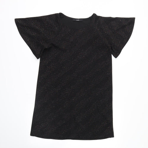 George Womens Black   T-Shirt Dress  Size 8