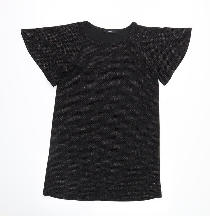 George Womens Black T-Shirt Dress Size 8