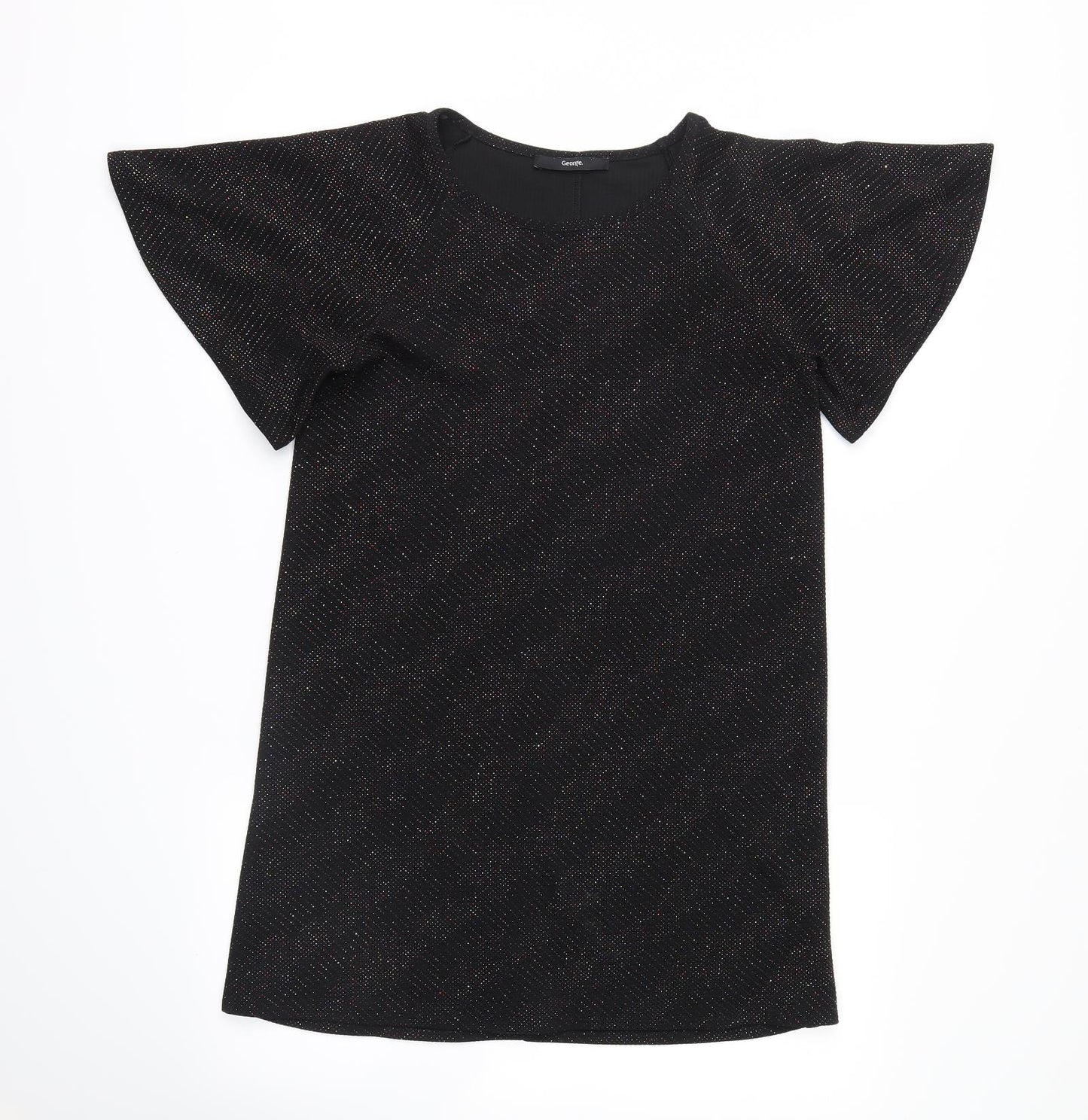 George Womens Black   T-Shirt Dress  Size 8