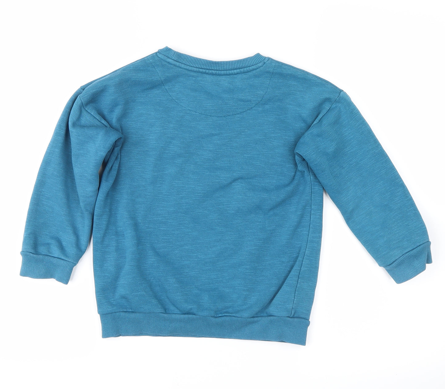 F&F Boys Black  Microfibre Pullover Sweatshirt Size 5-6 Years