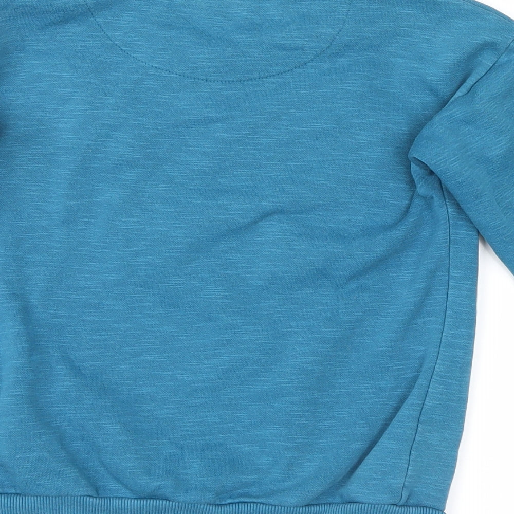 F&F Boys Black  Microfibre Pullover Sweatshirt Size 5-6 Years