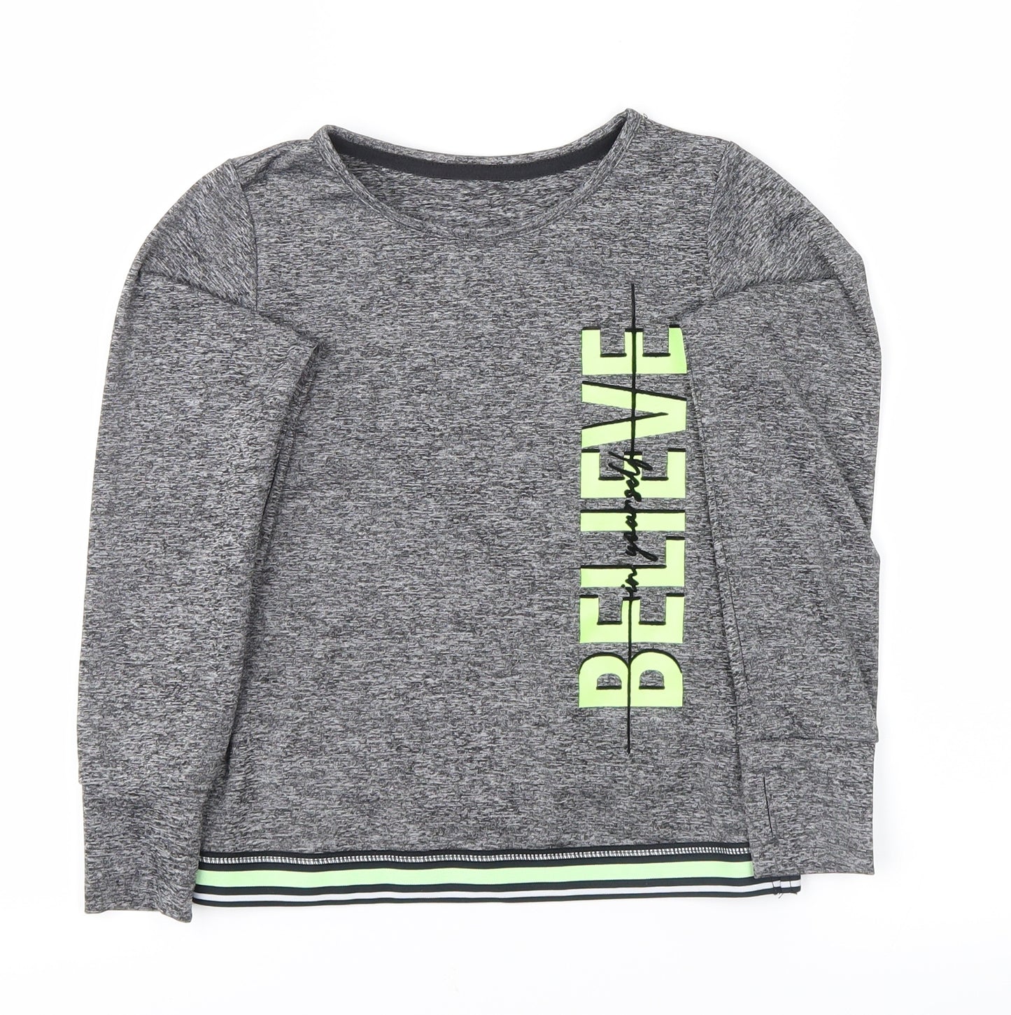George Boys Grey Striped  Pullover Sweatshirt Size 8-9 Years  - believe