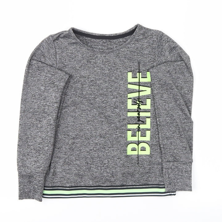 George Boys Grey Striped  Pullover Sweatshirt Size 8-9 Years  - believe